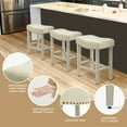 thumbnail image 4 of WestinTrends 24 inch Counter Stool for Island, Kitchen Dining, Bar, with Solidwood Leg, Beige, 4 of 6