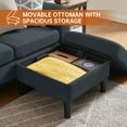 thumbnail image 5 of Pingliang Home Modern Sectional Sofa Couch with Storage Ottoman and Loveseat,Double Seater Couch and 3 Seater L Shaped Couch with Side Pockets for Home Living Room Apartment Office Studio, 5 of 8