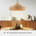 thumbnail image 6 of Hunter - Cambria 3-light Matte Black, Large Pendant Light, Dimmable, Casual Style, Martini Shaped, for Bedrooms, Dining, Living Rooms - 49030, 6 of 8