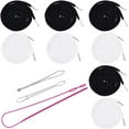 thumbnail image 6 of 4 Colors 8Pcs Replacement Drawstring with Easy Iron Bodkin Threaders Diy Draw Strings Rope Tool Set Round Drawstring Cord Replacement Kit, 6 of 7