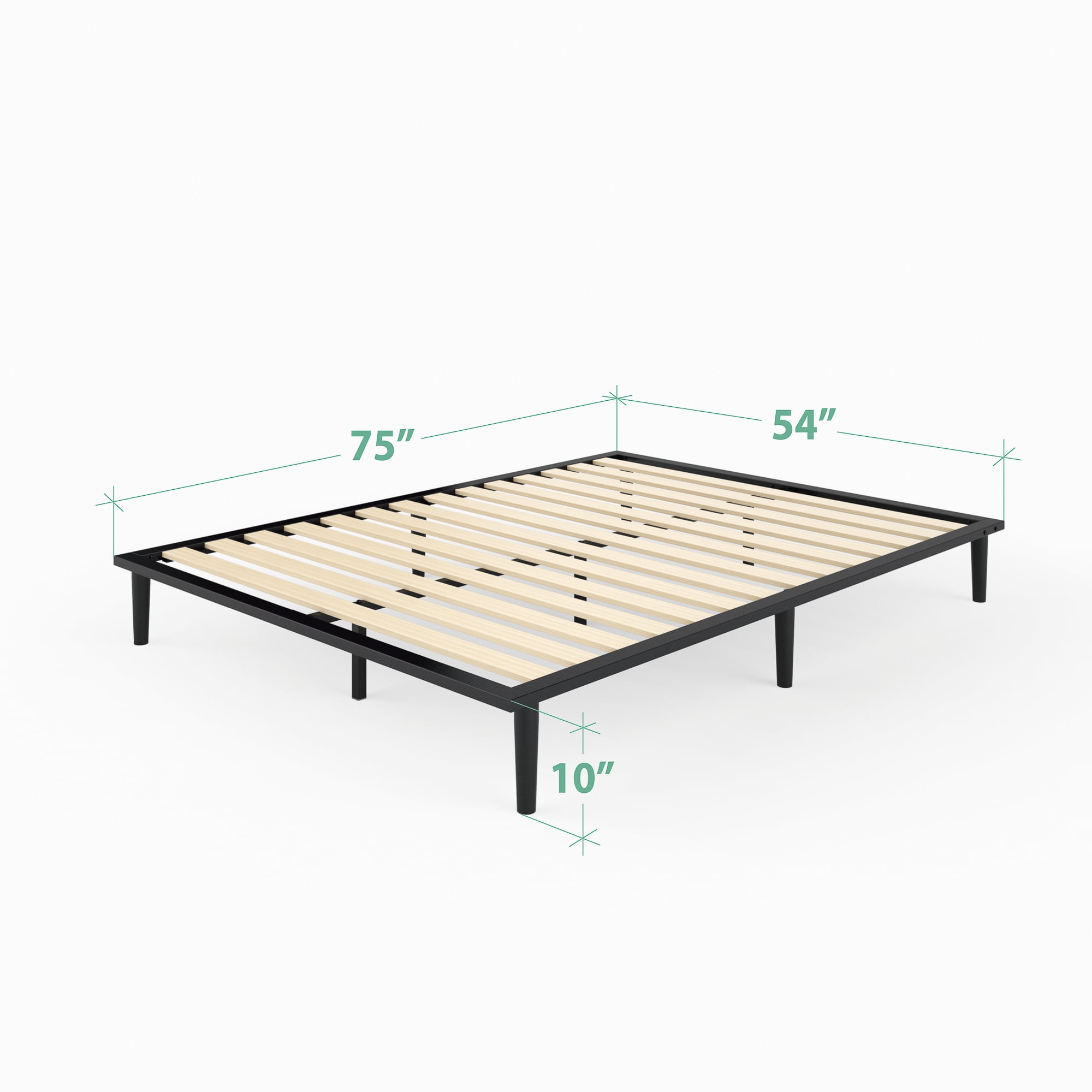 Zinus Parker Metal Platform Bed, Charcoal, Full