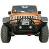 Rampage by RealTruck Front Recovery Bumper for Jeep Wrangler JK | Stinger, Steel, Black | 88510 | Compatible with 2007 - 2018 Jeep Wrangler JK