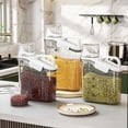 thumbnail image 4 of Modern Minimalist Airtight Storage Container with Secure Lid - 1500ml Light Grass Green Transparent Plastic Canister for Kitchen Grains, Rice, & Dry Goods - Moisture-Proof, Insect-Resistant &, 4 of 6
