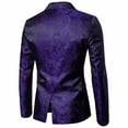 thumbnail image 1 of Men's Court Style Dark Grain Design One-Button Slim Suit Top, 1 of 7