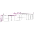 thumbnail image 4 of vidaXL Garden Raised Bed Powder-coated Steel 440x80x68 cm Grey, 4 of 4