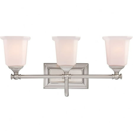 

3 Light Transitional Bathroom Light Fixture-Brushed Nickel Finish Bailey Street Home 71-Bel-565185