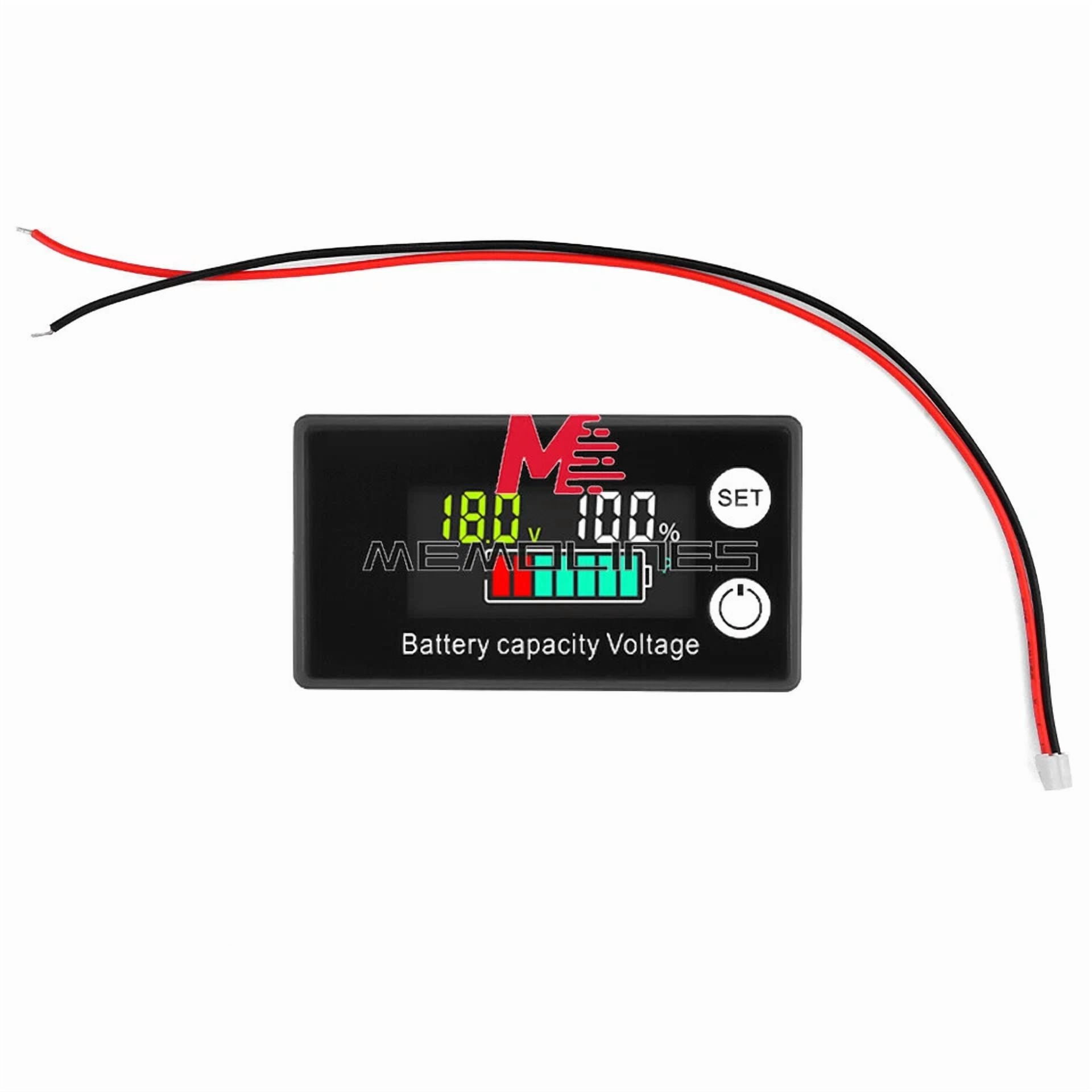 CRESTIN- 2X Digital 6133A Lcd Voltage Meter Dc8-100V Voltmeter Battery Power Dual Display