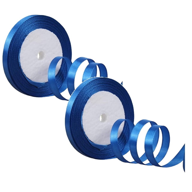 2PCS Solid Color Satin Ribbon, Gift Wrapping Ribbon, Satin Ribbons Suitable for Crafts, Wedding Decor, Bow Making, Sewing, Gift Package Wrapping and More