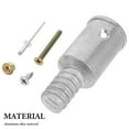thumbnail image 3 of ETHZZLE 2Pcs Plated Silver Threaded Mop Pole Adapter Aluminum Alloy for Wood Iron Poles, 3 of 6