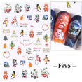 thumbnail image 1 of Pegatinas de uñas de Navidad de ciervo lindo, alce en relieve 5D, estrella, hombre de jengibre, copo de nieve, Papá Noel, acebo, manicura grabada de invierno DIY, 1 of 4
