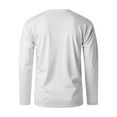 thumbnail image 4 of USNSM Men's Henley Cotton Casual Long Sleeve Lightweight Button T-Shirts Solid Color Fashion Soft Comfy Breathable Round Neck Shirts White XXL, 4 of 5