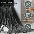 thumbnail image 5 of ELEKA Electric Blanket Heated ，84" x 90" Soft Faux Fur Heated Blanket,8 Heating Levels, 10 Hours Timer，Dark Gray, 5 of 10