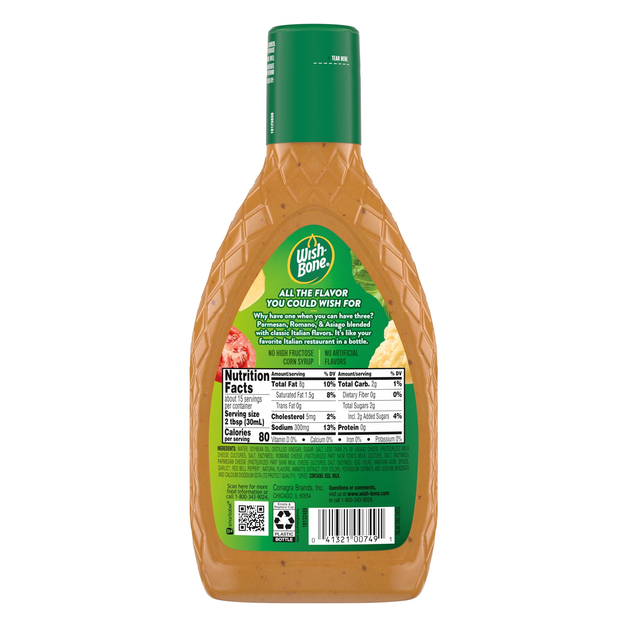 Wish-Bone Italian Three Cheese Salad Dressing, 15 fl oz