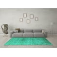 thumbnail image 3 of Ahgly Company Indoor Rectangle Oriental Turquoise Blue Industrial Area Rugs, 2' x 3', 3 of 4