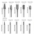 thumbnail image 3 of 1/4 Carbide Burr Kit 1/4 Shank Die Grinding Bit Drill Bit for Metal Rotary Tool File Welding Wood Stone Deburring, 3 of 8