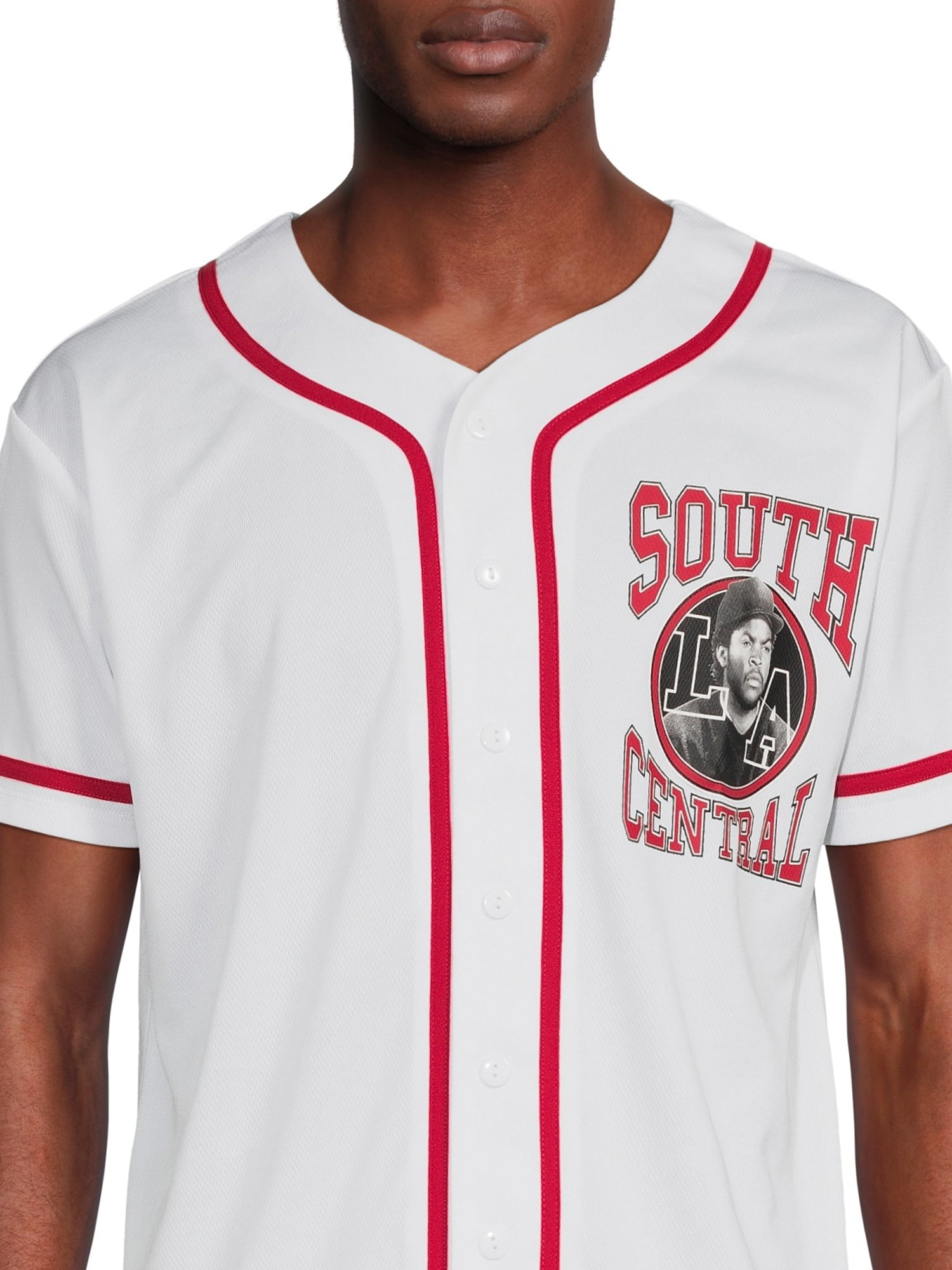 Boyz N The Hood Men's Baseball Jersey, Sizes S-2xl, Size: Large, White