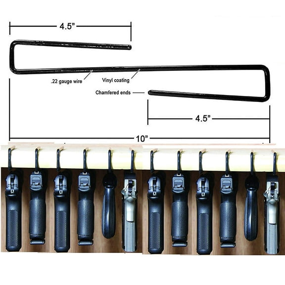 AmeriGun Club Easy Use Gun Hanger Pack of 12 Original Handgun Hangers (12 Packs)
