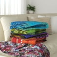 thumbnail image 5 of LR Home Gray/Black Patchwork Quilt Cotton Throw Blanket, 50" x 70", 5 of 11