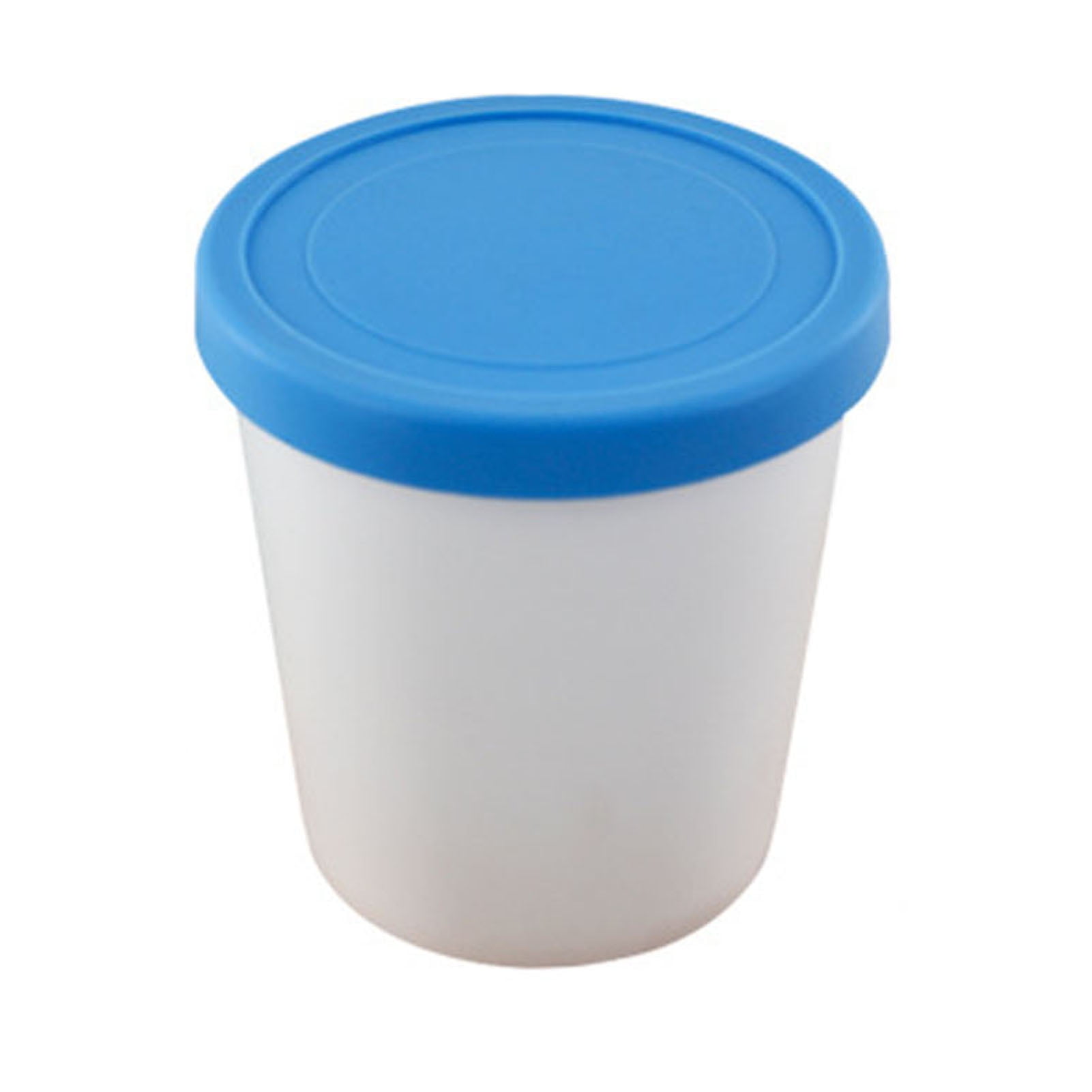 Round Ice Cream Container Freezer Ice Cream Tub Portable Ice Cream Container with Silicone Lid, Size: 14X12.7X9.8CM