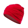 thumbnail image 3 of Gorro de natación shamjiam Cómodo Premium Elástico suave Rojo, 3 of 8