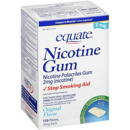 Equate: Stop Smoking Aid Nicotine Gum, 110 ct