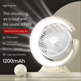 thumbnail image 2 of Desk Lamp Fan 1200mAh Rechargeable Mini Handheld Electric Fan 3 Speed Portable Desk Fan Yellow, 2 of 5