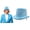 Blue, variant on Nicky Bigs Novelties Deluxe Top Hat Costume, Men & Women, Party Hats for Adults, Magician Top Hat Halloween Costume, Orange, Adjustable Size