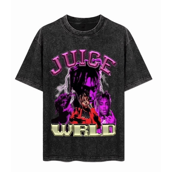 KJCEWSTX Street Cotton Vintage Hip Hop Rapper Juice Wrld Shirt Clothing Graphic T Shirts Men Oversized Loose