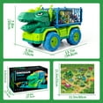 thumbnail image 4 of Lucky Doug Dinosaur Truck Toys for Boys Age 3-6,  Tyrannsaurus Truck Toy with Dino Figures, Large Activity Play Mat, Dinosaur Eggs, Dinosaur Transporter Play Set for Kid Boys Age 3-6-8, 4 of 10