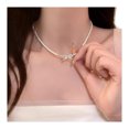 thumbnail image 1 of Collier Ras-du-Cou pour Femmes en Fausse Perle, Ras-du-Cou Perlé, Collier Élégant, Collier Rétro Délicat, Cadeau pour Épouse, Amie, Tenue Quotidienne, Fête, Rendez-Vous, Bijoux, 1 of 8