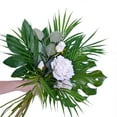 thumbnail image 3 of 8 Pcs Artificial Areca Palm Leaves Stems Greenery Tropical Palm Tree Leaves Plants Faux Monstera Leaves for Palm Sunday Floral Arrangement Hawaiian Luau Jungle Beach Wedding Party, 3 of 5