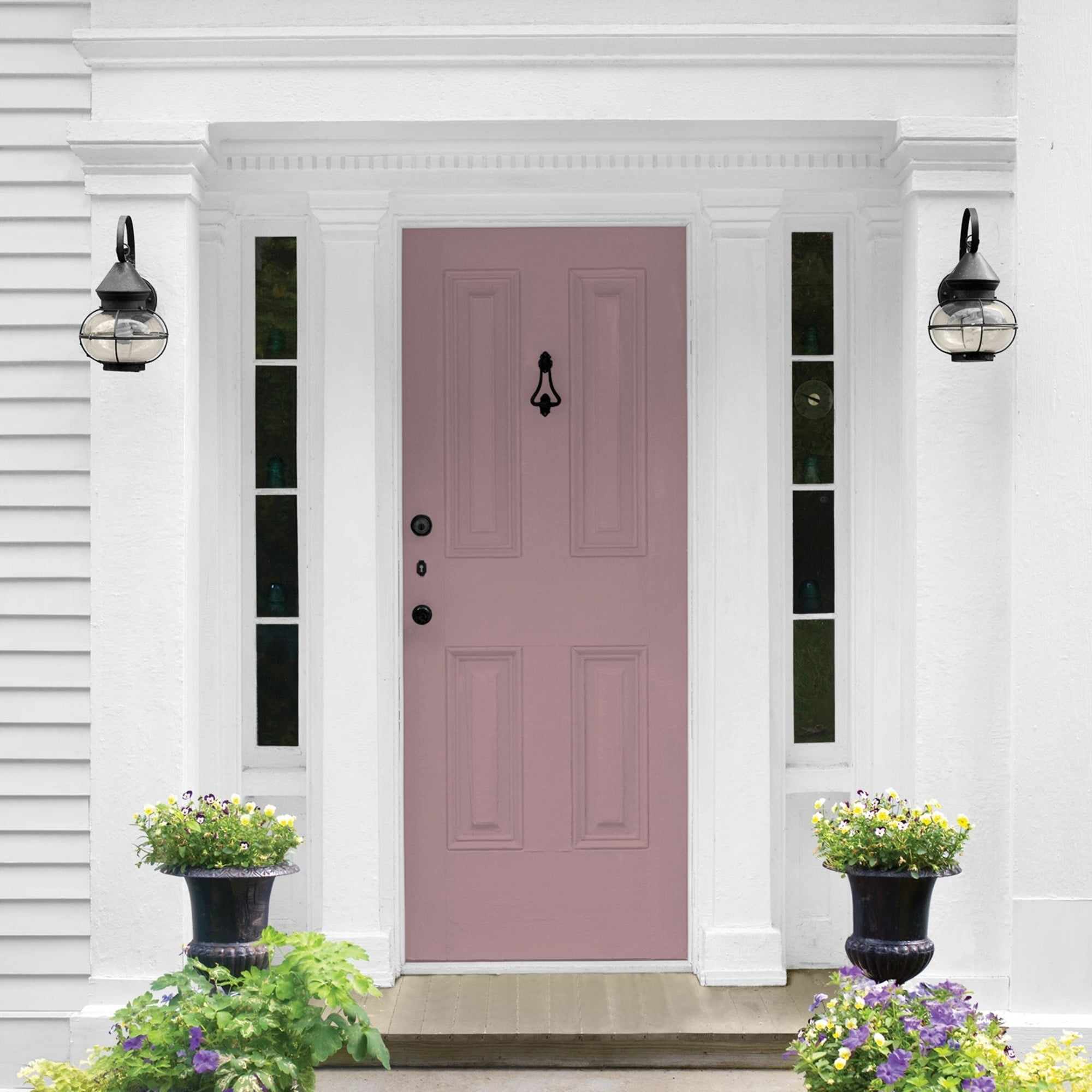 Glidden One Coat Coffee Rose / Purple Semi-Gloss Exterior Paint with Primer, 5 Gallon