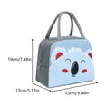 thumbnail image 7 of Cute Cartoon Fox Insulated Lunch Tote Bag for Kids, Gray Animal Print Portable Thermal Cooler Handbag for School Picnic Travel Food Storage, 7 of 7