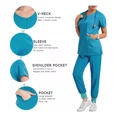 thumbnail image 4 of Esteticista Uniforme De Dama Quirurgico Mujer Pijama Jogger, 4 of 8