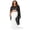 Black, variant on Women's Spring Summer Sheer Cape Trendy Mesh Asymmetrical Front and Back Solid Color Poncho Tops