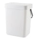thumbnail image 1 of Bote de basura para abono de cocina de 1,3 galones con tapa para desechos de alimentos, pequeño y liviano, para baño, color blanco, 1 of 4