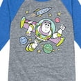 thumbnail image 3 of Disney's Toy Story - Buzz Space Collage - Toddler & Youth Raglan Graphic T-Shirt, 3 of 4