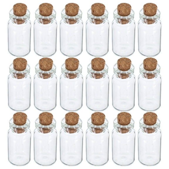 unbranded  18 Pcs/box Syrup Mini Liquor Bottles Cork Glass DIY Decoration Travel