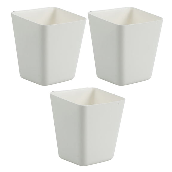 AURARMLET 3Pcs White Plastic Hanging Storage Case for Sundries Hanging Basket Household Organizer