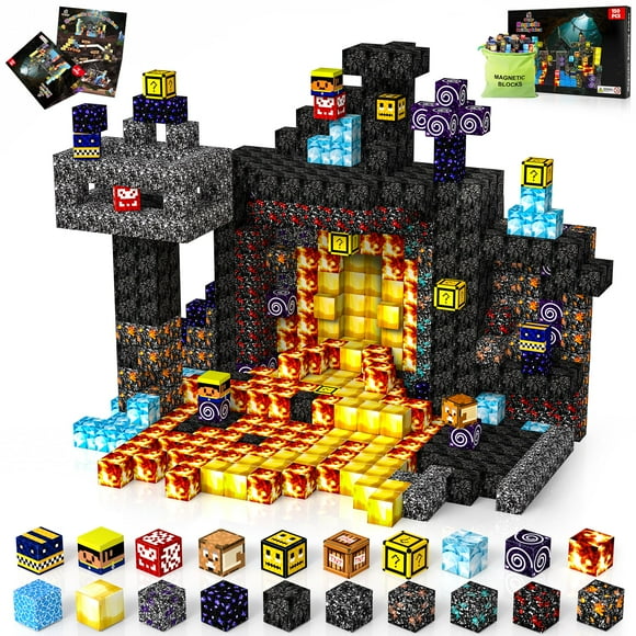 Bloques de construcción magnéticos Hltyigr 150 piezas Cave World Kids 3+
