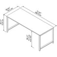 thumbnail image 5 of Bush Business Furniture 400 Series 72W x 30D Table Desk in Storm Gray, 5 of 7