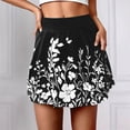 thumbnail image 2 of SHIXIAOO Jupe-Short Décontractée à Imprimé Floral d'Été pour Femmes, Jupe Courte Confortable, Extensible, Respirante, Mode pour Activités Extérieures, Mini Jupe Aguichant, Jupes Longues en Denim, 2 of 6