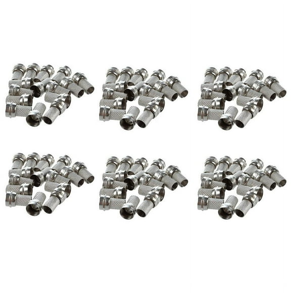 90 Pcs RG6 F-Type Twist-on Coax Coaxial Cable Connector Male for CCTV Camera
