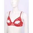 thumbnail image 4 of Sujetadores abiertos exóticos para mujer, lencería negra transparente de encaje, Bralette con abertura en el pezón, sujetador sin forro, Top, ropa de dormir Sexy, 4 of 4