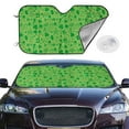 thumbnail image 2 of Uemuo St Patrick's Day Pattern Accordion Car Windshield Sun Shade, Foldable Reflective Sun Visor for Car, Reflector Windshield Sunshade-Medium, 2 of 7