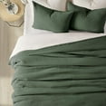 thumbnail image 2 of EVERGRACE Cotton Bedspread Full Queen Size, Ultra Soft Prewashed Pick Stitch Matelassé Coverlet, Lightweight Textured Oversized Queen Quilt Bedding Set for All Season, with 2 Shams, Olive Green, 2 of 8