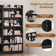 thumbnail image 4 of Yaheetech 6-Tier Wooden Bookshelf with Adjustable Open Shelf, Black, 4 of 10