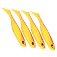 thumbnail image 3 of Accesorio de pesca anticorrosión 4PCS señuelo de pesca suave lubina a rayas naranja / leopardo de espalda roja para pesca nocturna ANGGREK Otros, 3 of 8