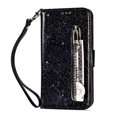 thumbnail image 4 of Case for FOXDOCK Samsung Galaxy S8 Glitter Zipper Wallet Case with Short Hand Strap, 4 of 4