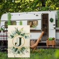 thumbnail image 3 of Monogram Letter A-Z Garden Flag, 12x18'''' Linen Double Sided Garden Flags for Outside, Family Last Name Initial Outdoor Decoration Flag, Suitable for Yard, Porch, Balcony (Flagpole not Included), 3 of 5